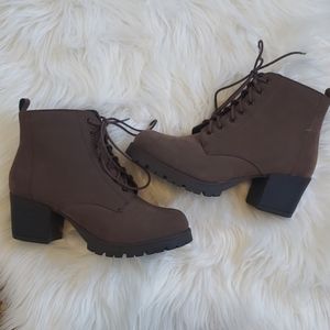 Lace up ankle booties